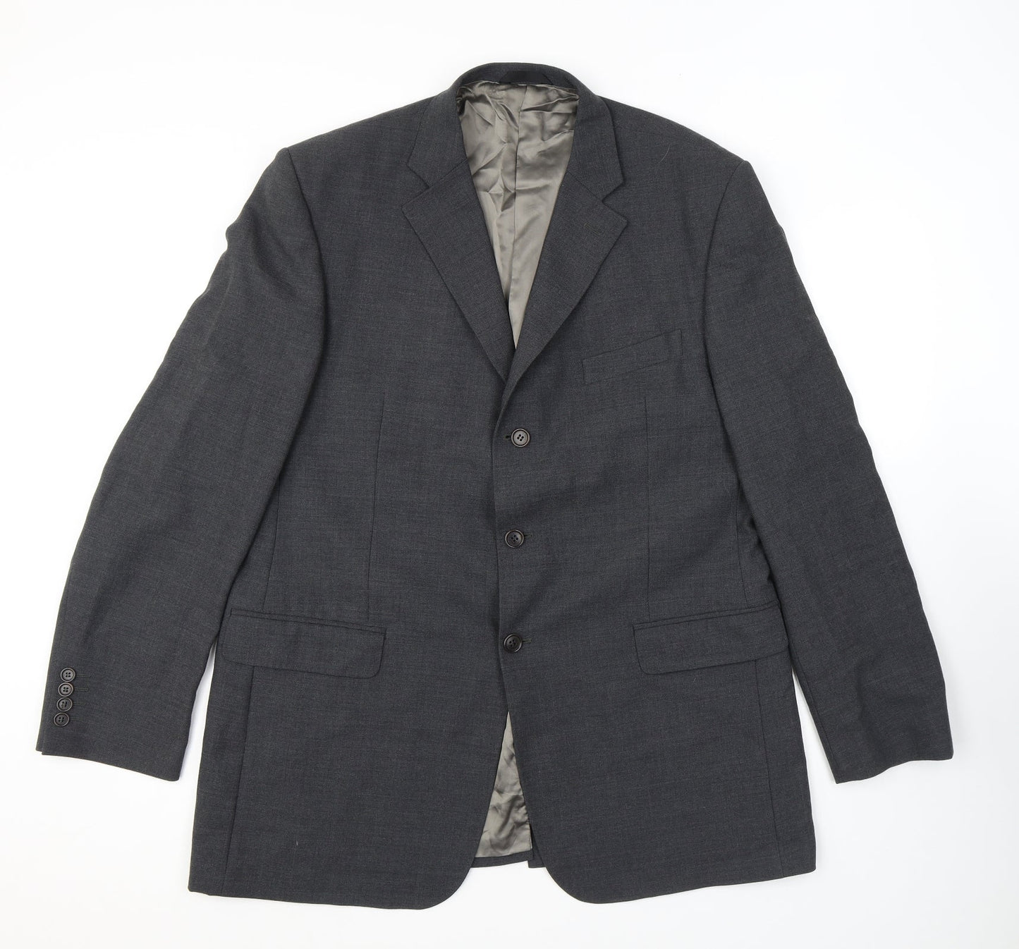 Marks and Spencer Mens Grey Wool Jacket Suit Jacket Size 44 Regular