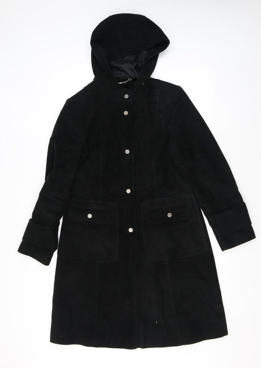 NEXT Womens Black Parka Coat Size 8 Snap