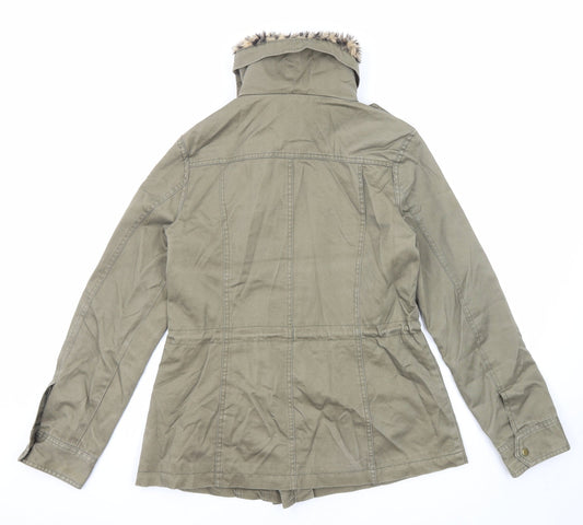 Oasis Womens Green Jacket Size S Zip