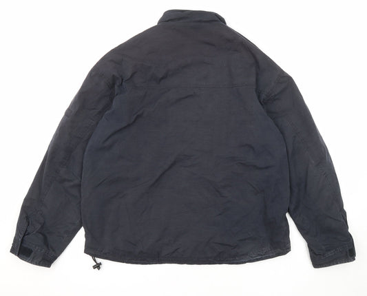 NEXT Mens Black Windbreaker Coat Size M Zip
