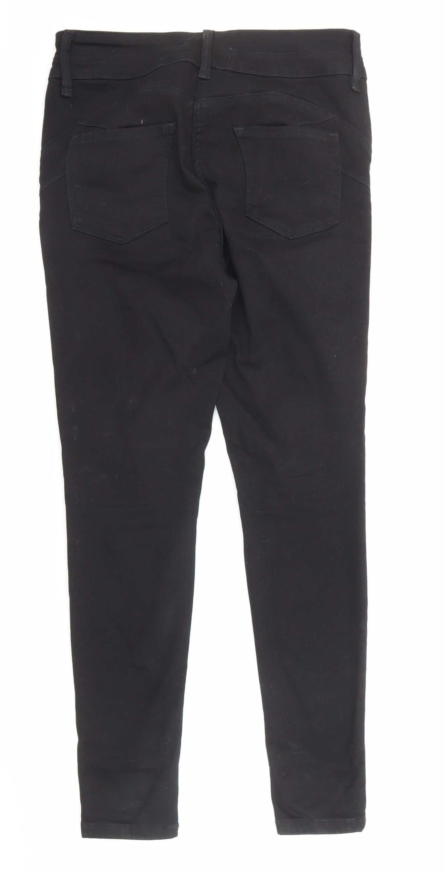 NEXT Womens Black Cotton Skinny Jeans Size 30 in L29 in Slim Zip