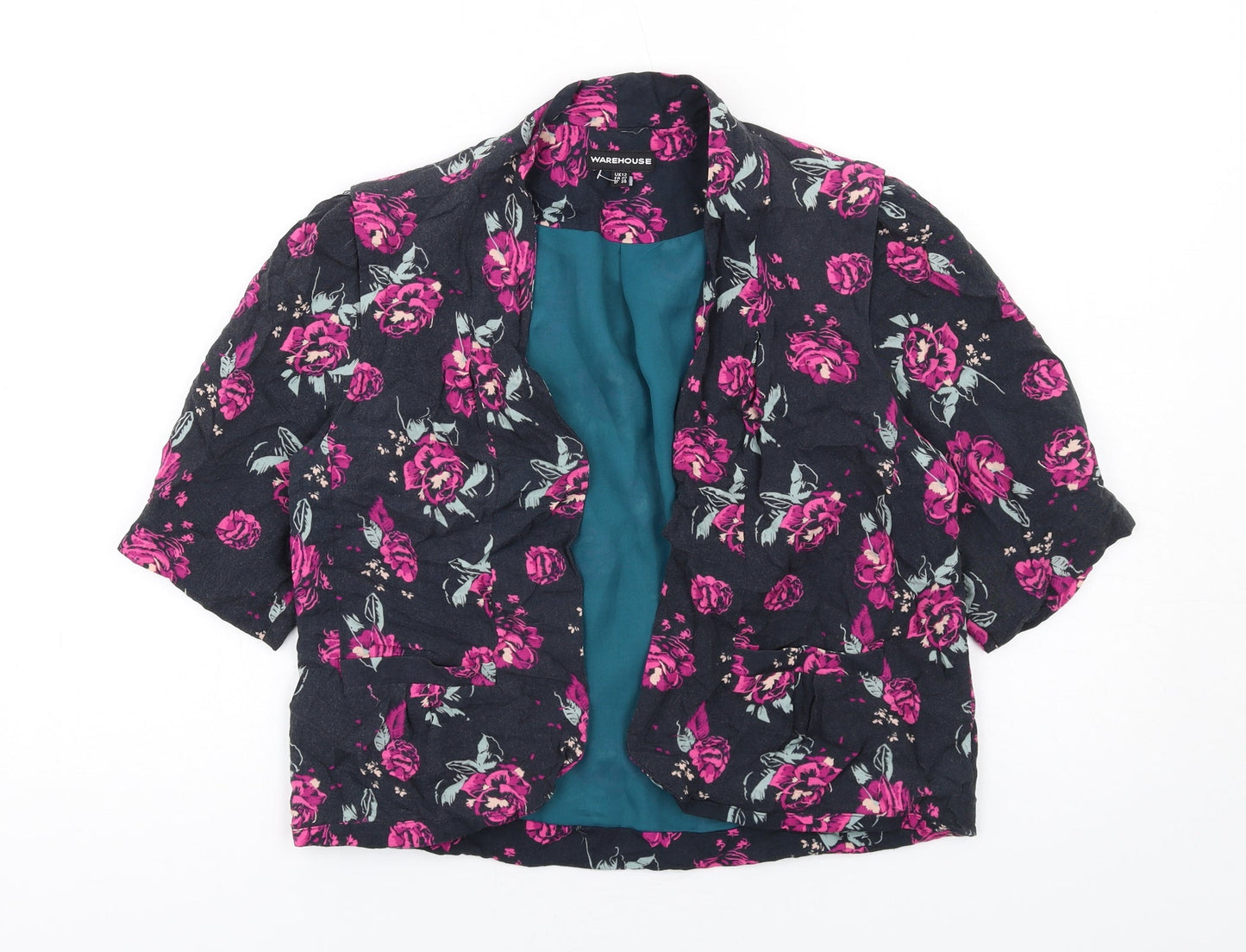 Warehouse Womens Multicoloured Floral Jacket Size 12
