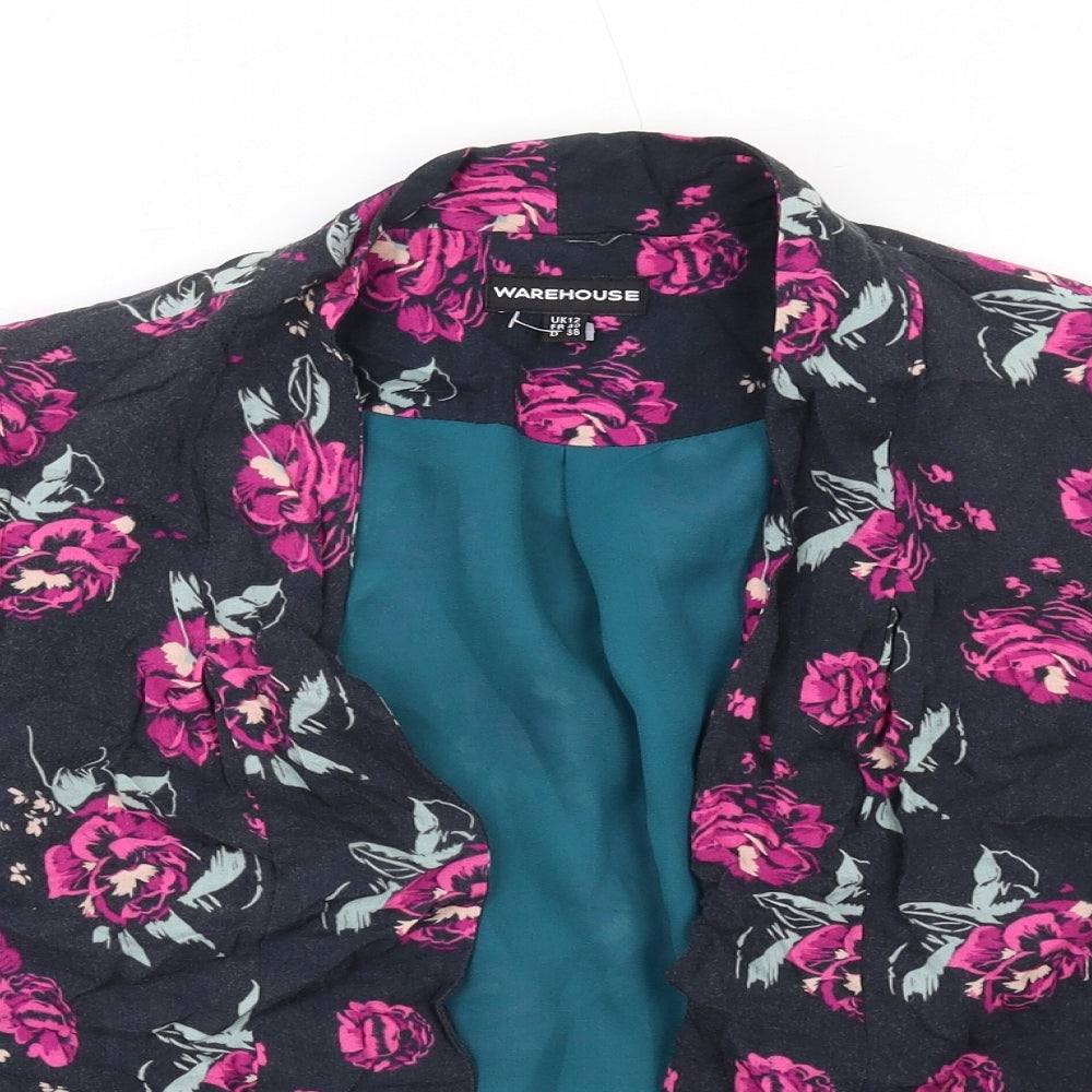 Warehouse Womens Multicoloured Floral Jacket Size 12