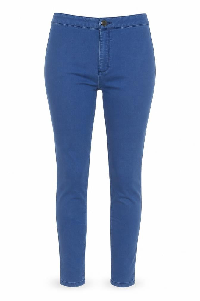 Miss Selfridge Womens Blue Cotton Skinny Jeans Size 10 L30 in Regular Zip