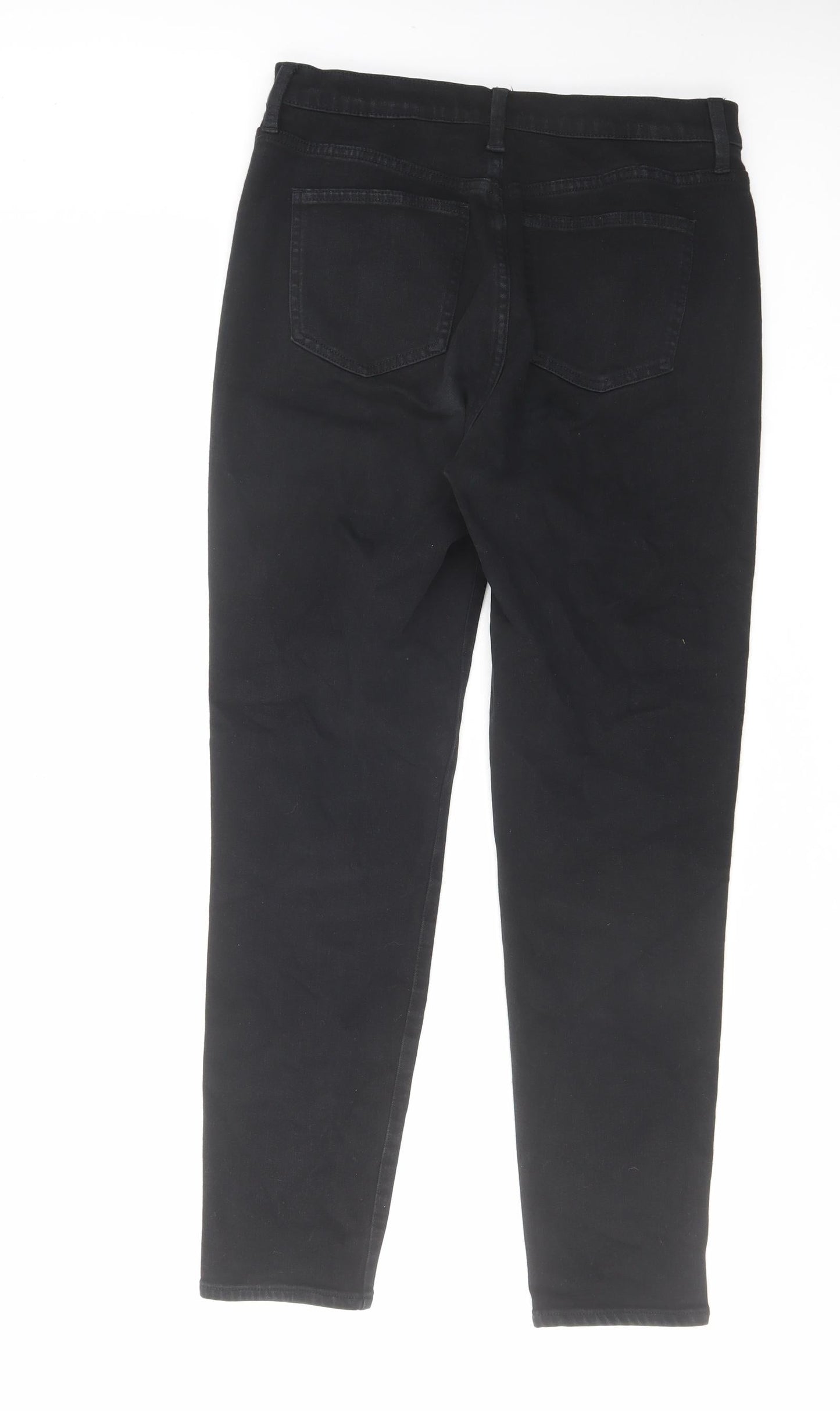Uniqlo Womens Black Cotton Skinny Jeans Size 29 in L28 in Regular Zip