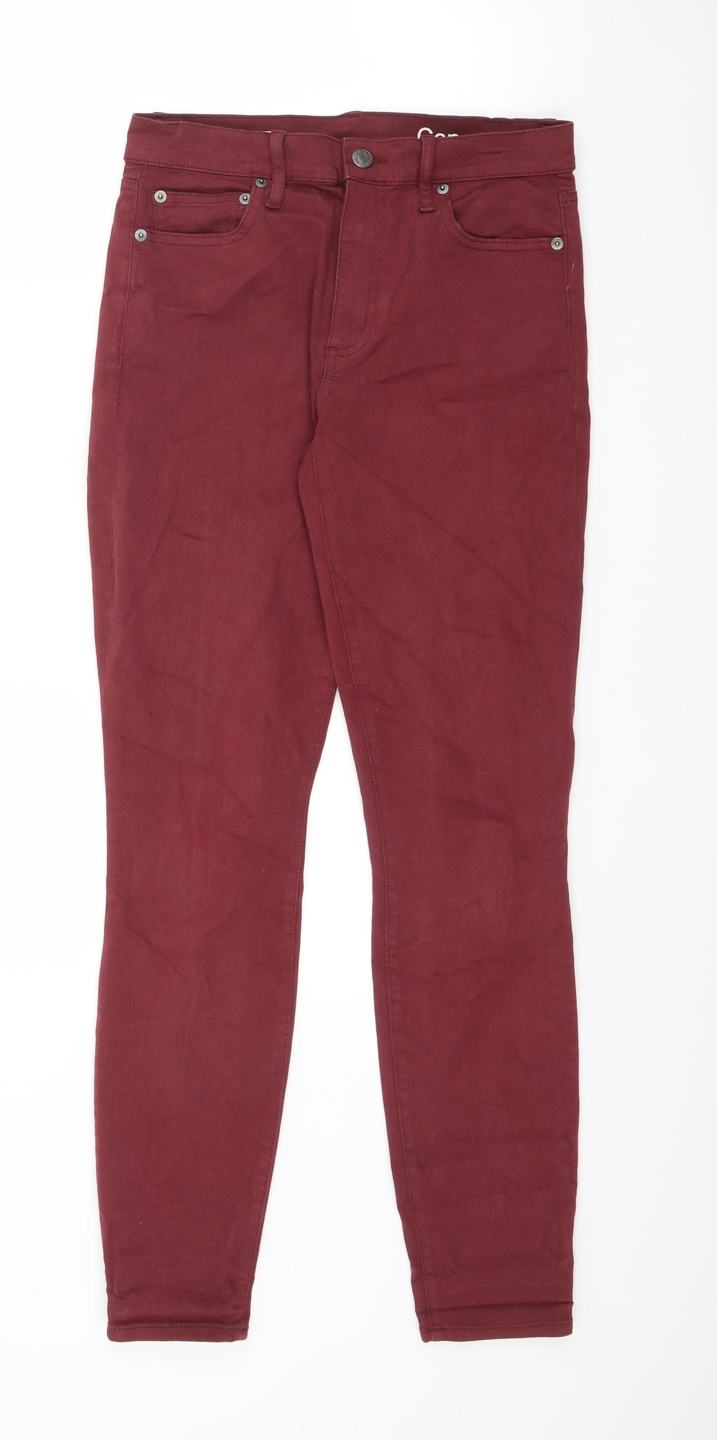 Gap Womens Red Cotton Skinny Jeans Size 28 in L29.5 in Regular Zip