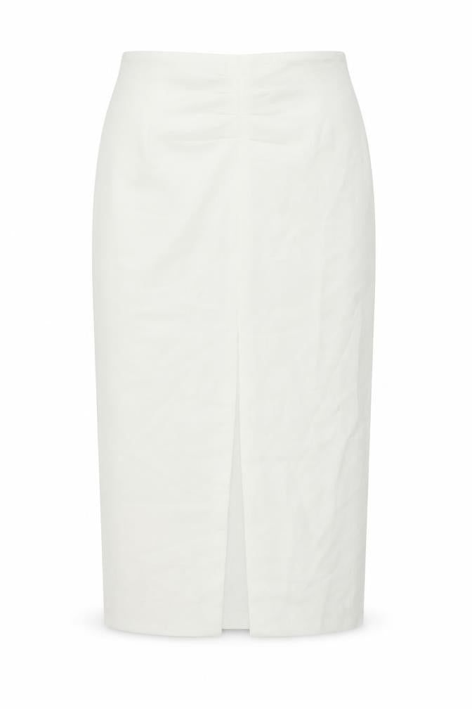 Zara Womens Ivory Polyester Straight & Pencil Skirt Size L Zip