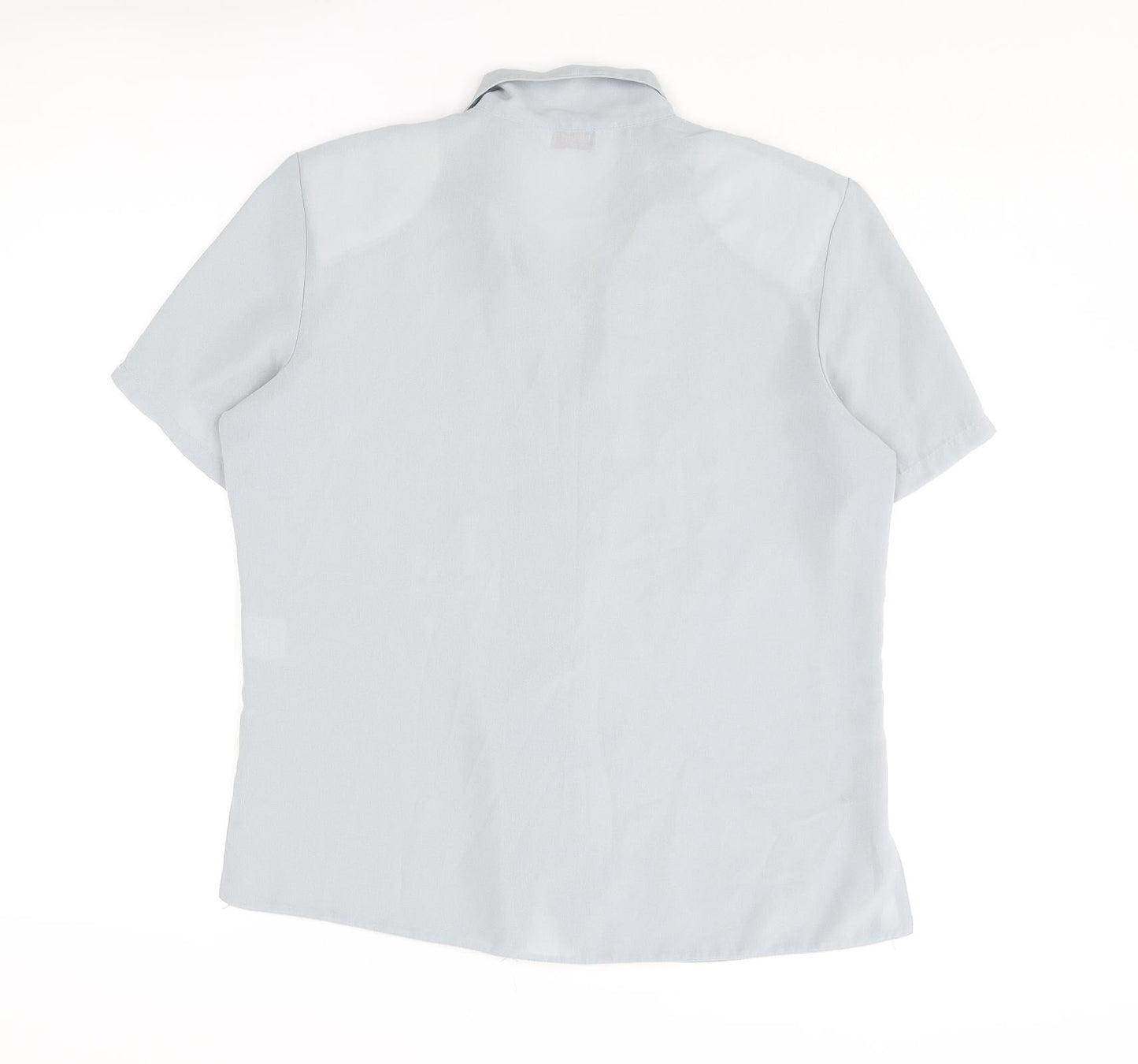 Bonmarché Womens Blue Polyester Basic Button-Up Size 16 Collared