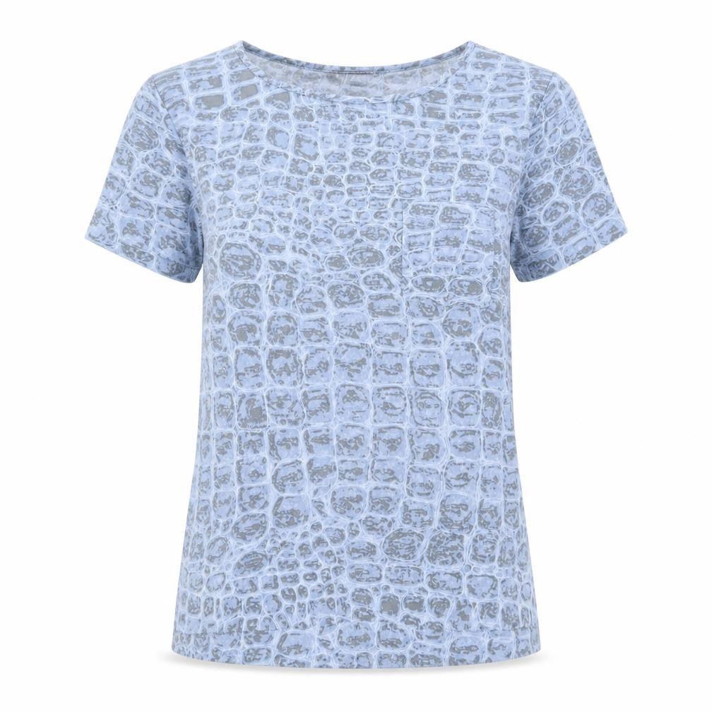 Womens UK Size M French Connection Blue Polyester T-Shirt