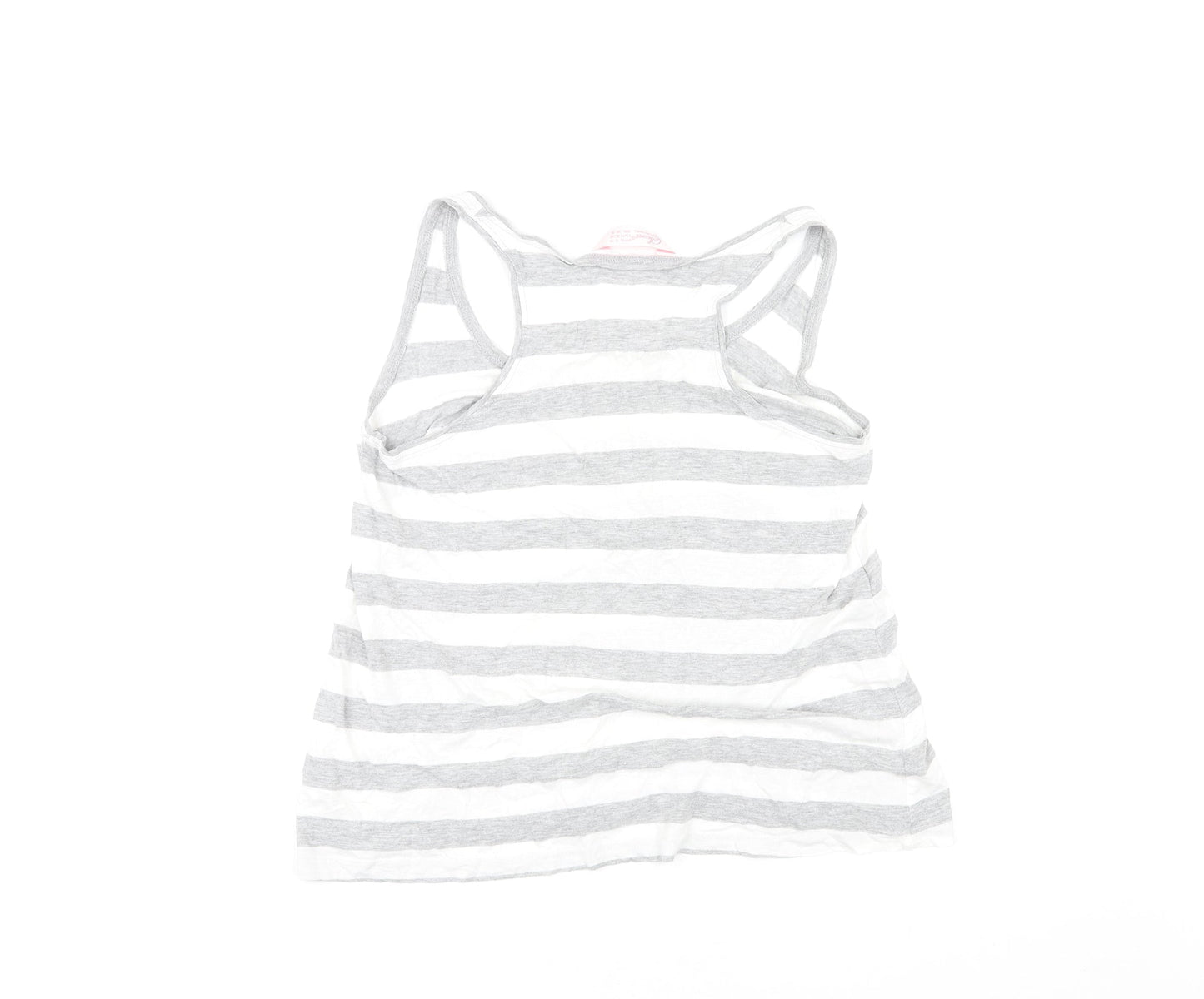 Secret Possessions Womens Multicoloured Striped Cotton Basic Tank Size 8 Round Neck