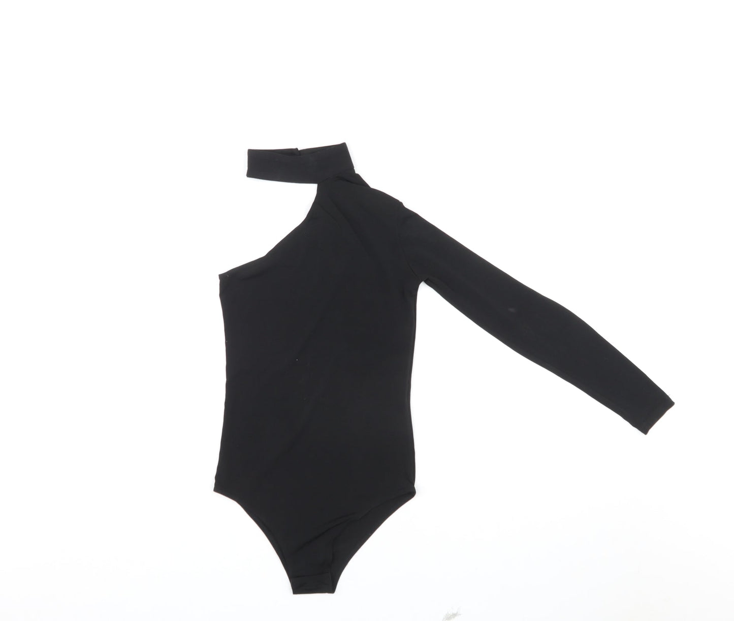 Zack Womens Black Polyester Bodysuit One-Piece Size 4 Snap