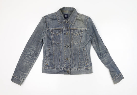Gap Womens Blue Jacket Size XS Button