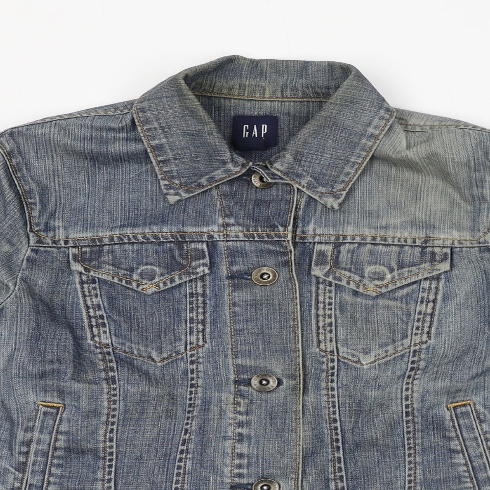 Gap Womens Blue Jacket Size XS Button