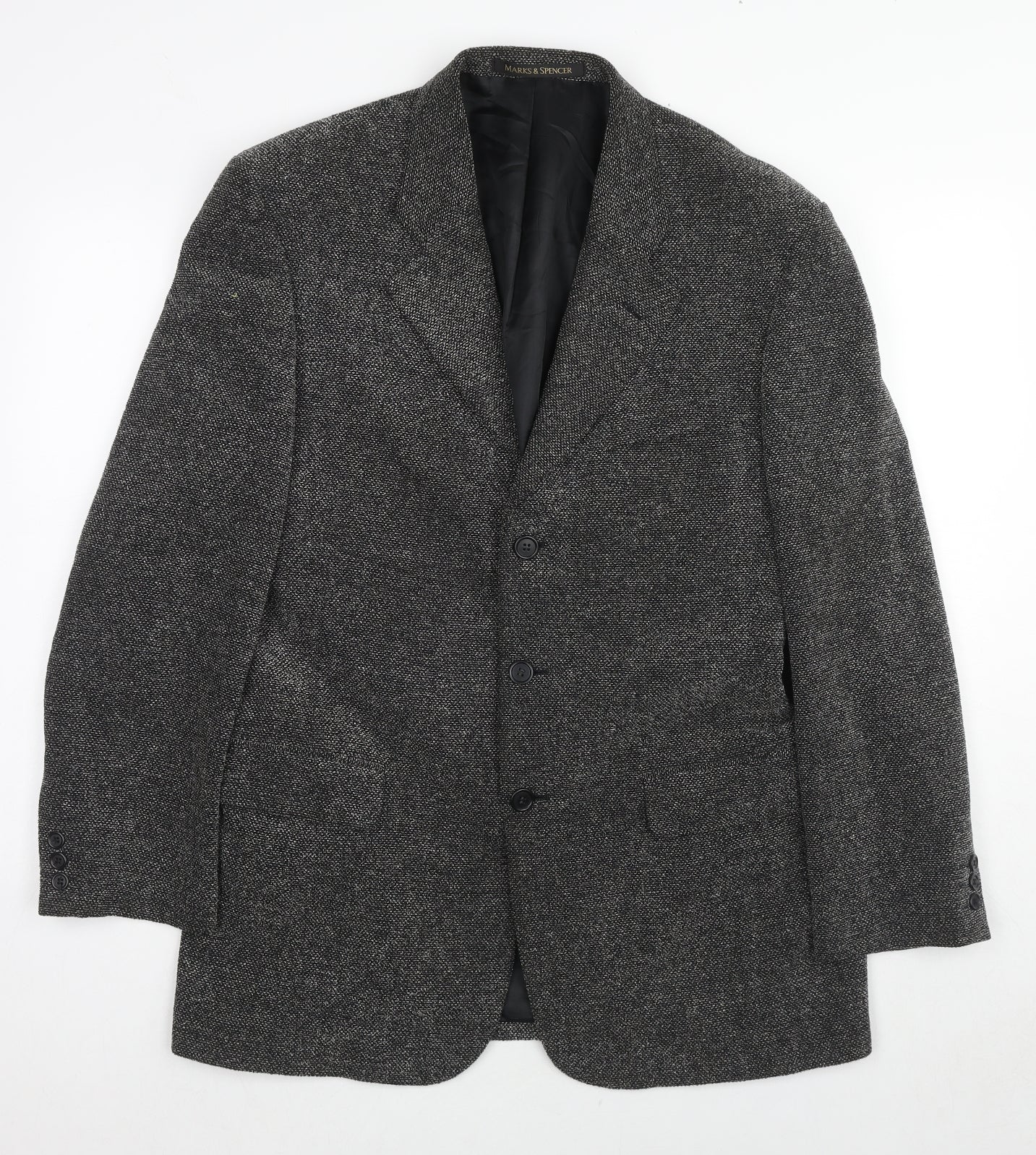 St Michael Mens Grey Cotton Jacket Blazer Size 40 Regular