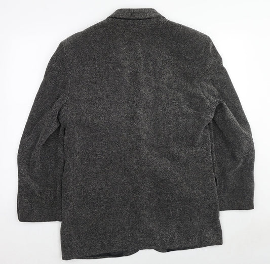 St Michael Mens Grey Cotton Jacket Blazer Size 40 Regular