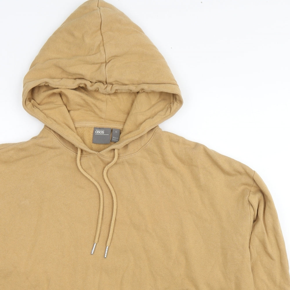 ASOS Womens Beige Cotton Pullover Hoodie Size XS Pullover