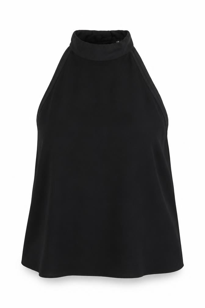 River Island Womens Black Polyester Basic Tank Size 8 Round Neck