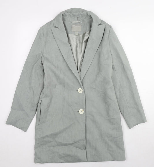 ASOS Womens Grey Gilet Blazer Size 4 Button