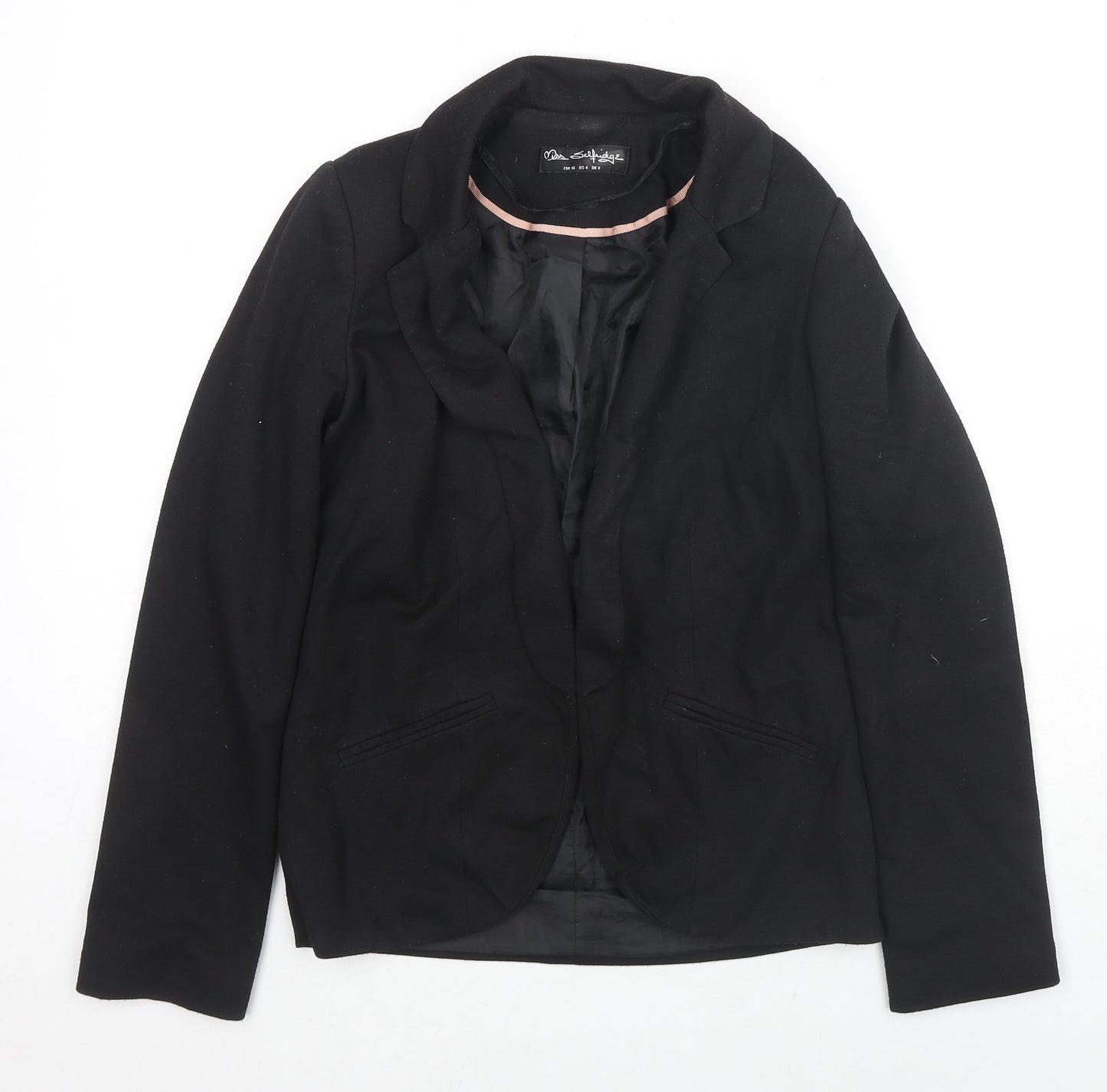 Miss Selfridge Womens Black Jacket Blazer Size 8