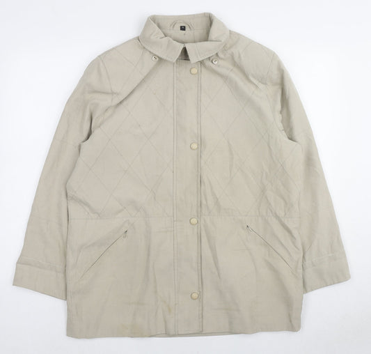 Finesse Womens Beige Jacket Size 16 Zip