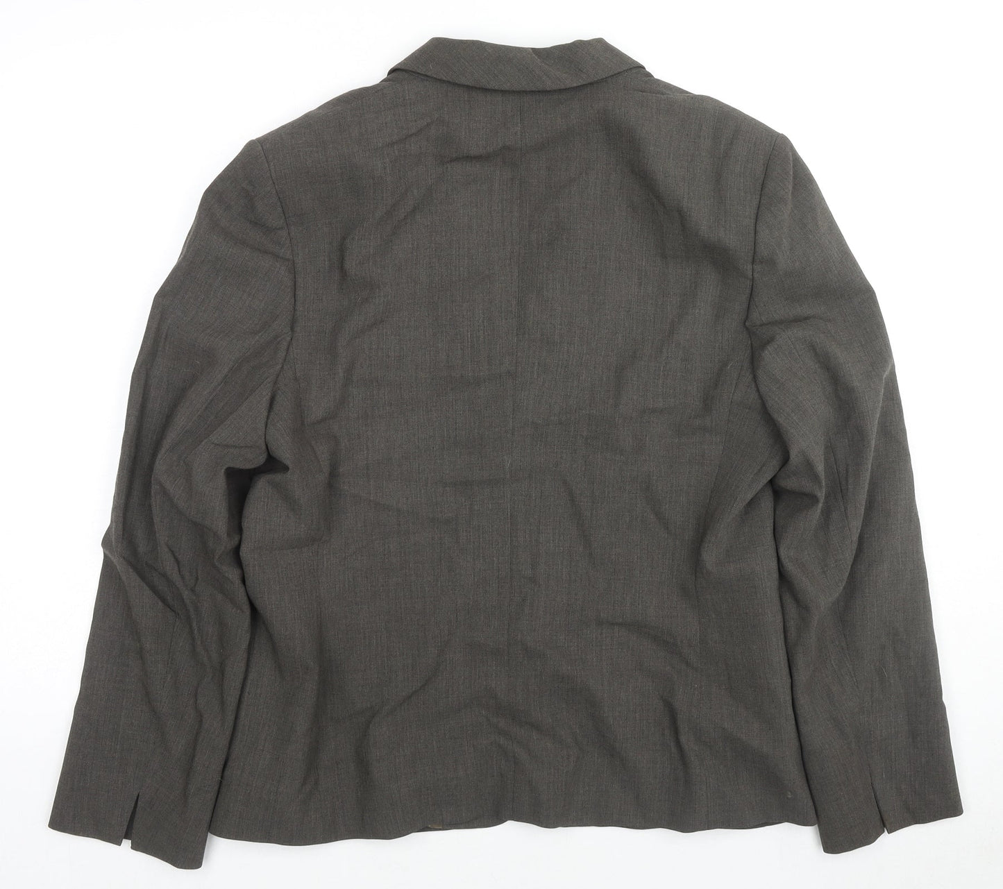 St Michael Womens Grey Wool Jacket Suit Jacket Size 16