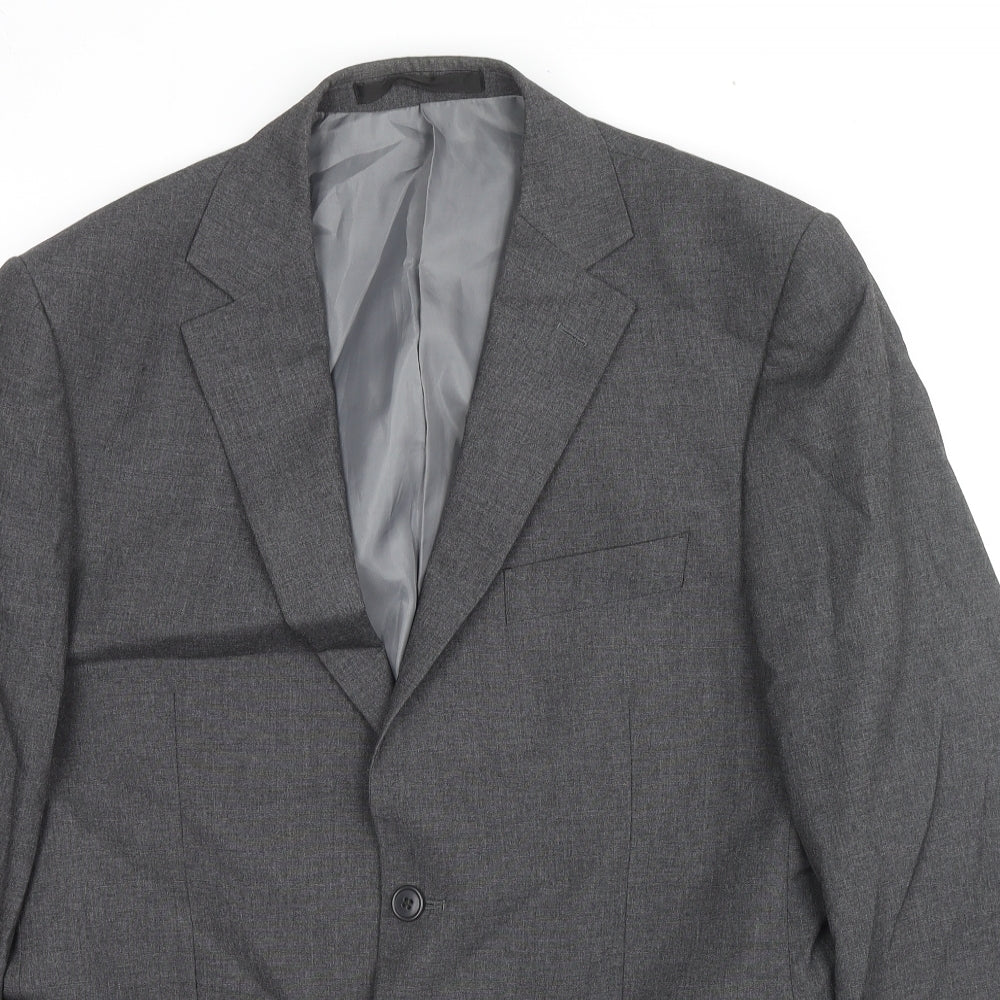 Marks and Spencer Mens Grey Polyester Jacket Suit Jacket Size 40 Regular