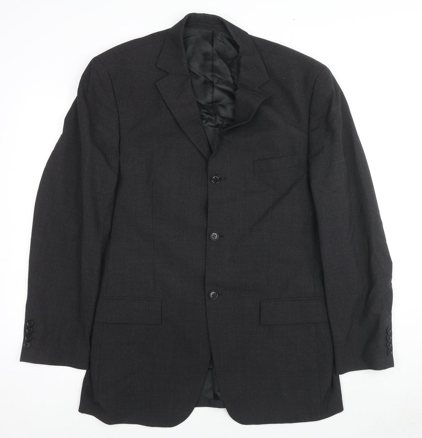 Blazer Mens Grey Wool Jacket Suit Jacket Size 42 Regular