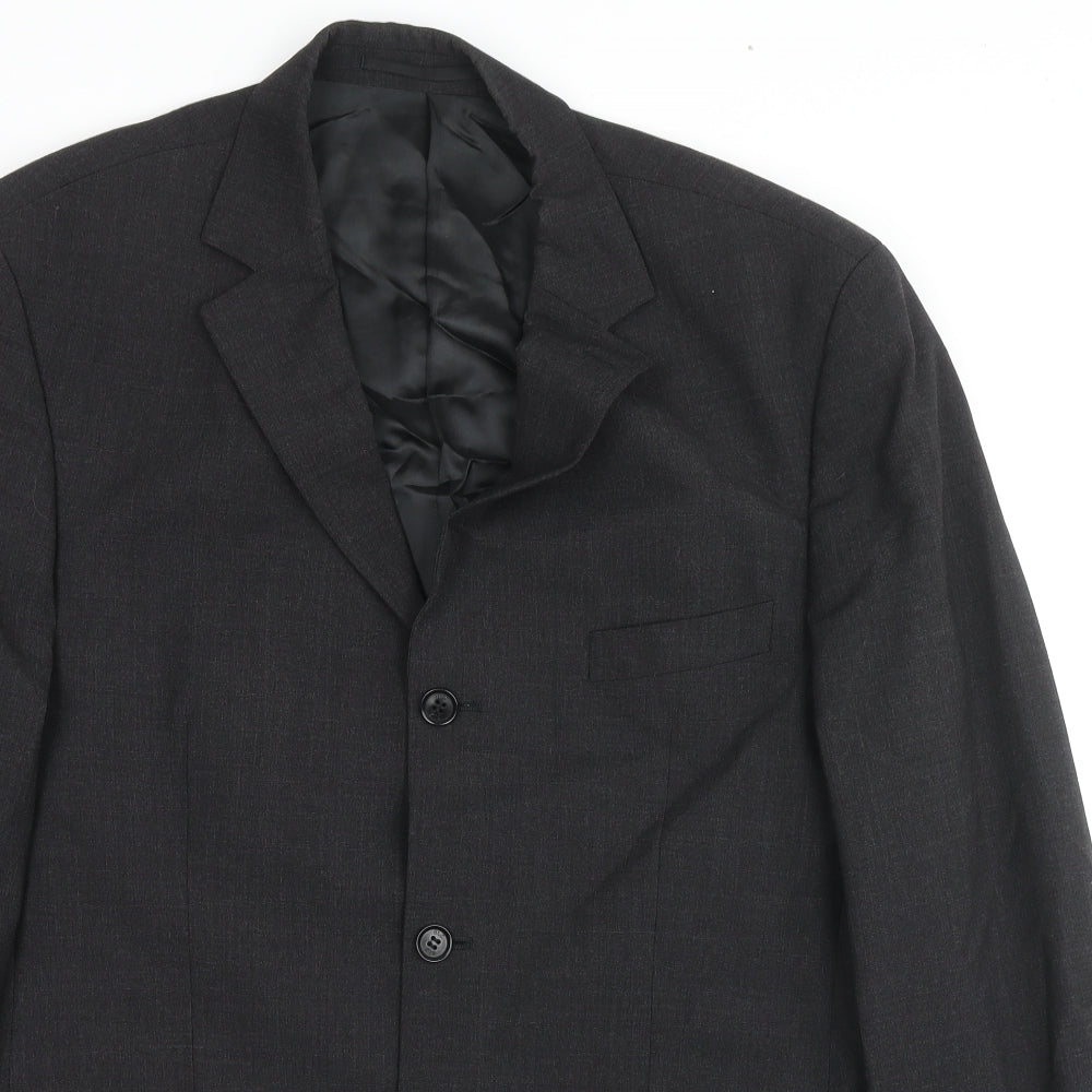 Blazer Mens Grey Wool Jacket Suit Jacket Size 42 Regular