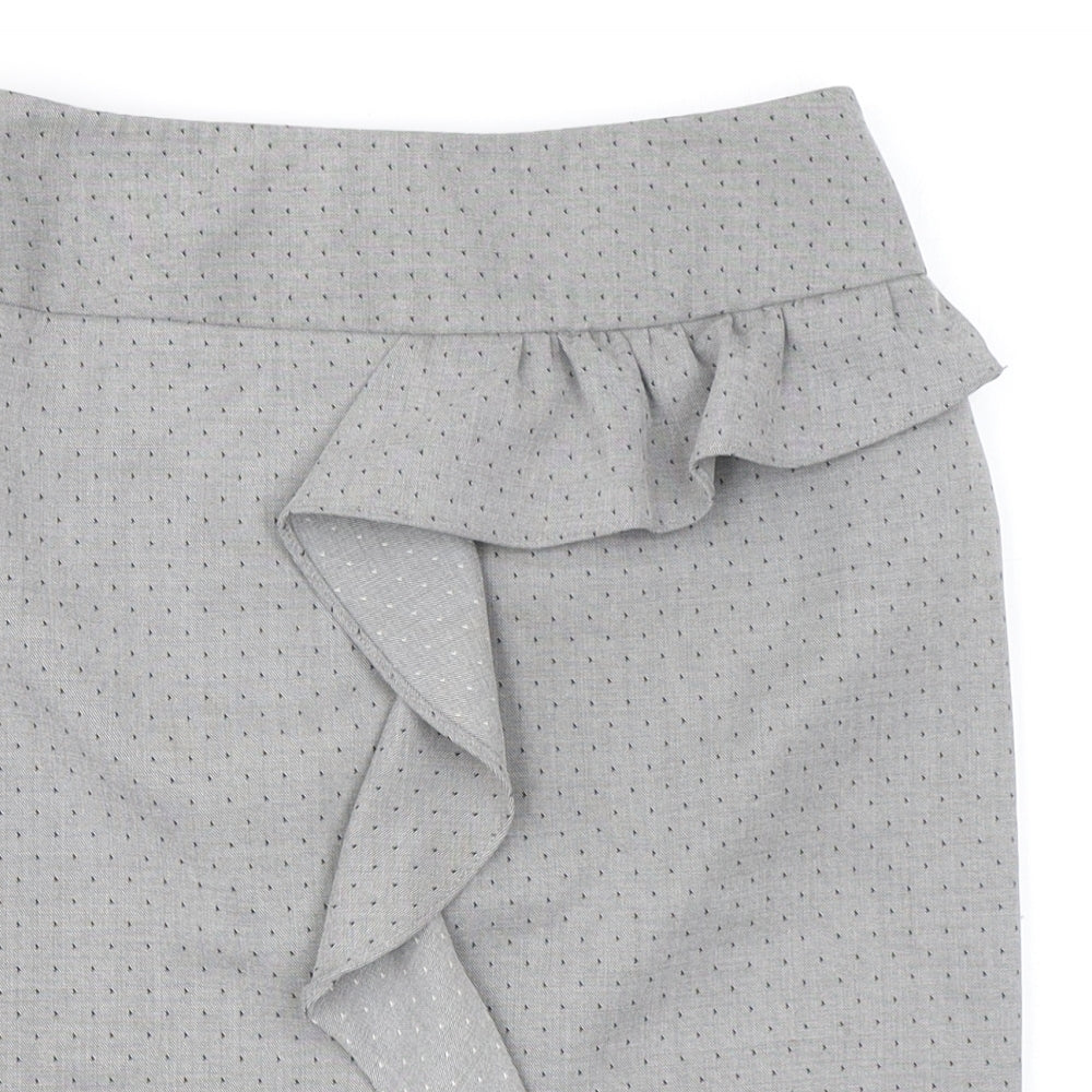 Miss Selfridge Womens Grey Geometric Polyester A-Line Skirt Size 8 Zip