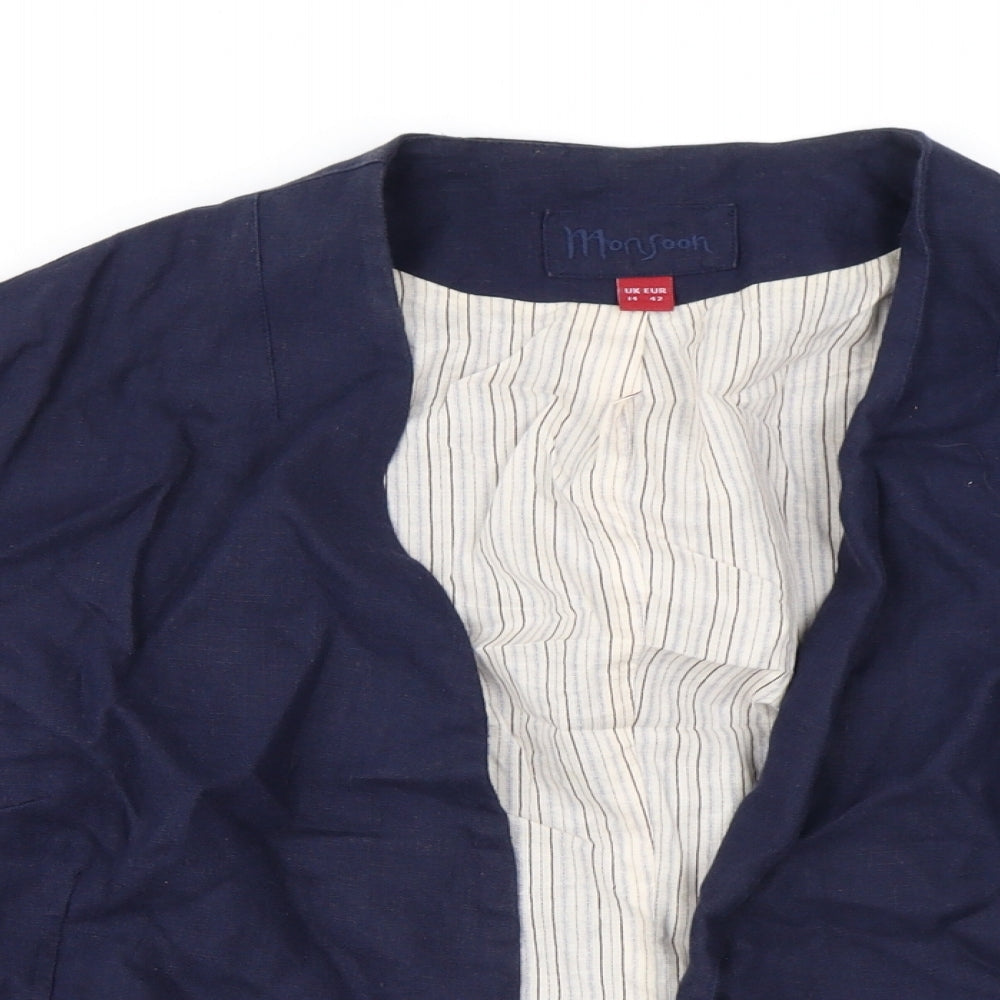 Monsoon Womens Blue Jacket Size 14