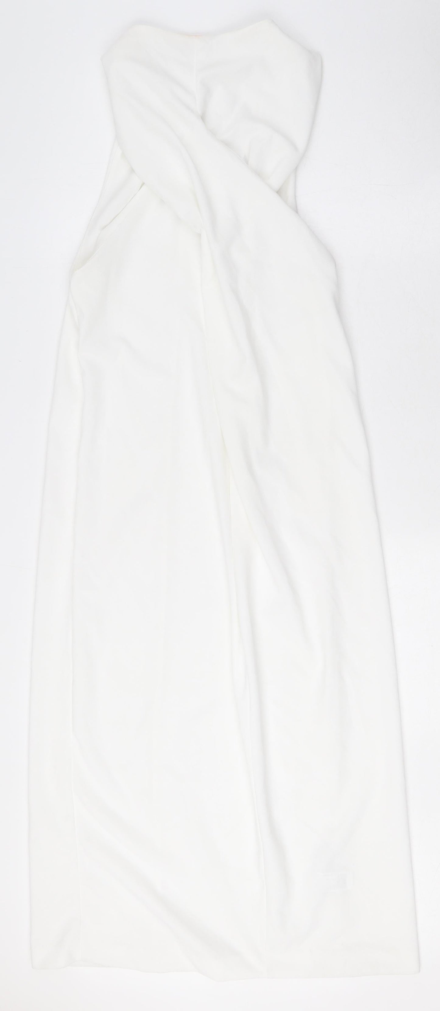 Zara Womens White Polyester Maxi Size S Off the Shoulder Pullover
