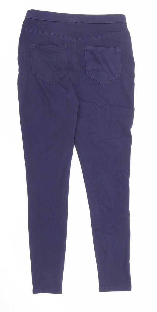 George Womens Blue Cotton Skinny Jeans Size 10 L26 in Regular