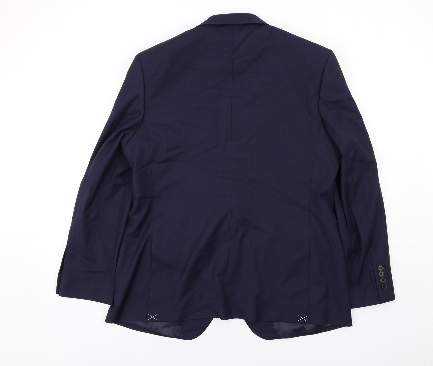 Marks and Spencer Mens Blue Polyester Jacket Suit Jacket Size 44 Regular