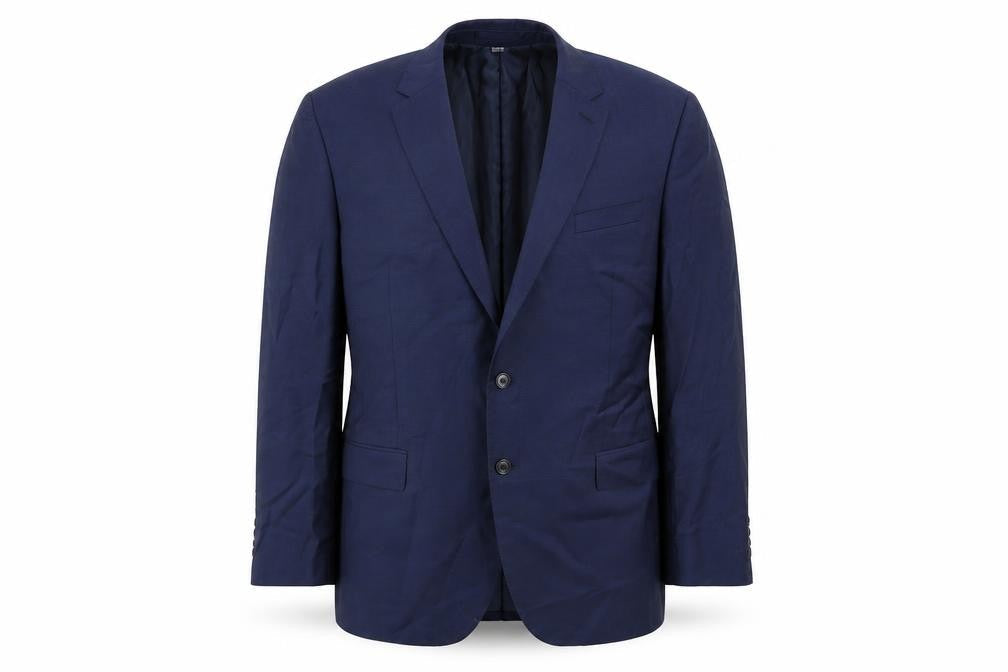 Marks and Spencer Mens Blue Wool Jacket Suit Jacket Size 46 Regular