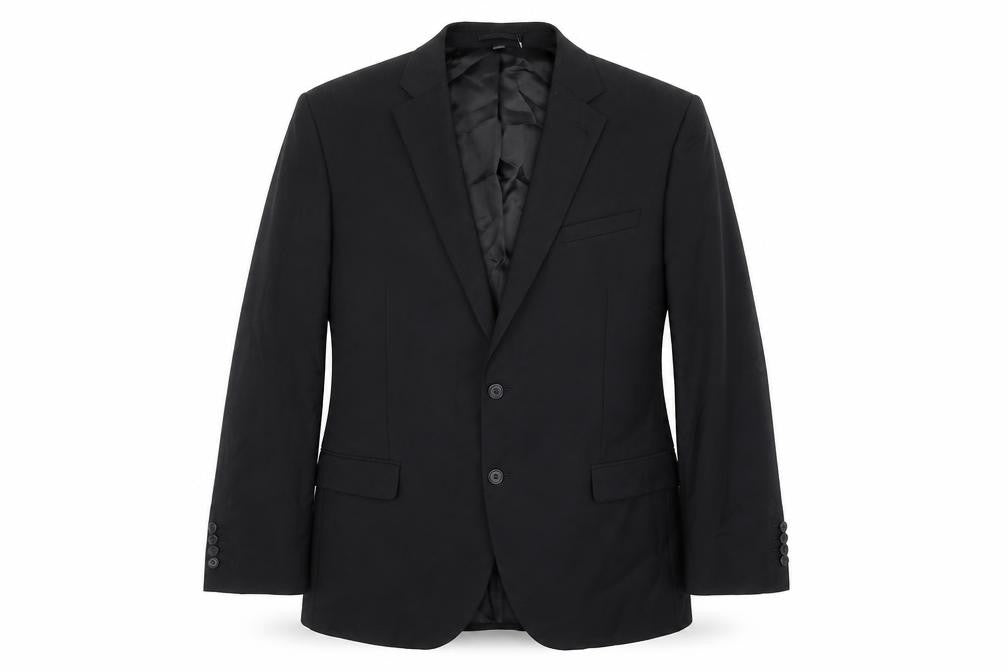 Marks and Spencer Mens Black Polyester Jacket Suit Jacket Size 44 Regular