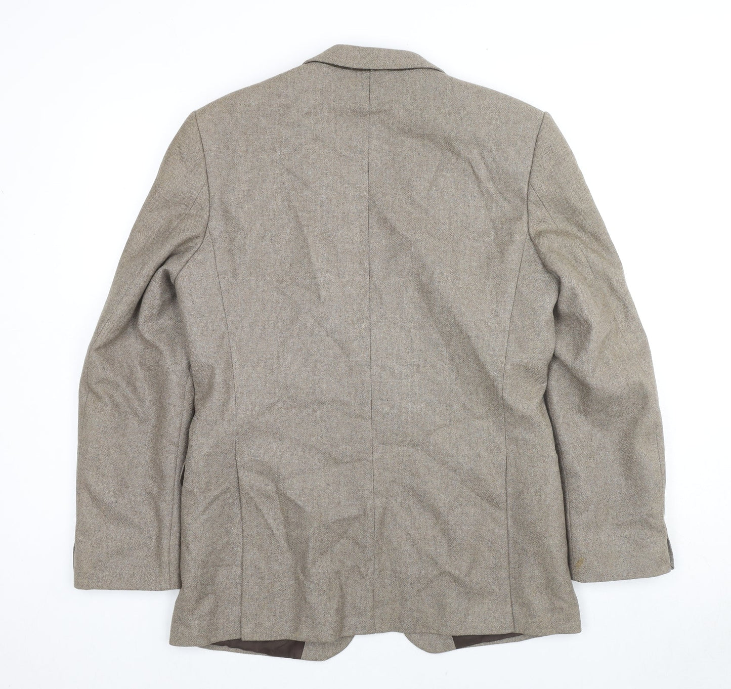 Bruce Corman Mens Beige Wool Jacket Suit Jacket Size 40 Regular
