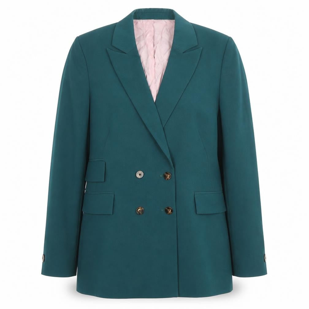 Topshop Womens Blue Polyester Jacket Blazer Size 12