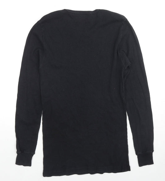 UW Mens Black Cotton Pullover Sweatshirt Size M Pullover