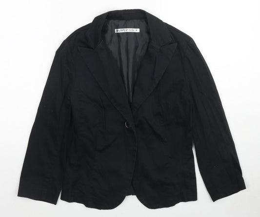 Terranova Womens Black Jacket Blazer Size S Button