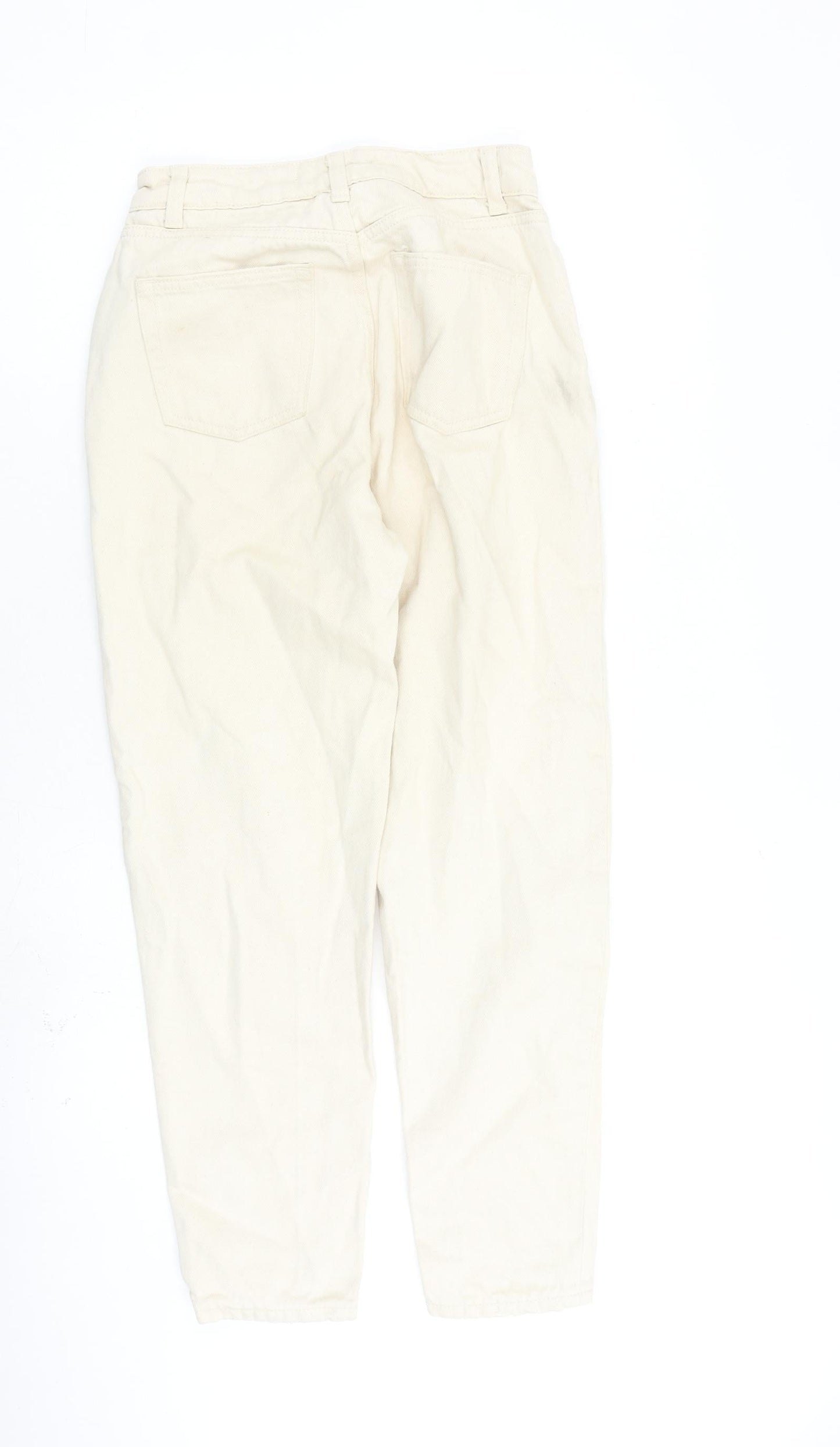 Cradle to Cradle Certified Womens Beige Cotton Boyfriend Jeans Size 6 L26 in Regular Zip