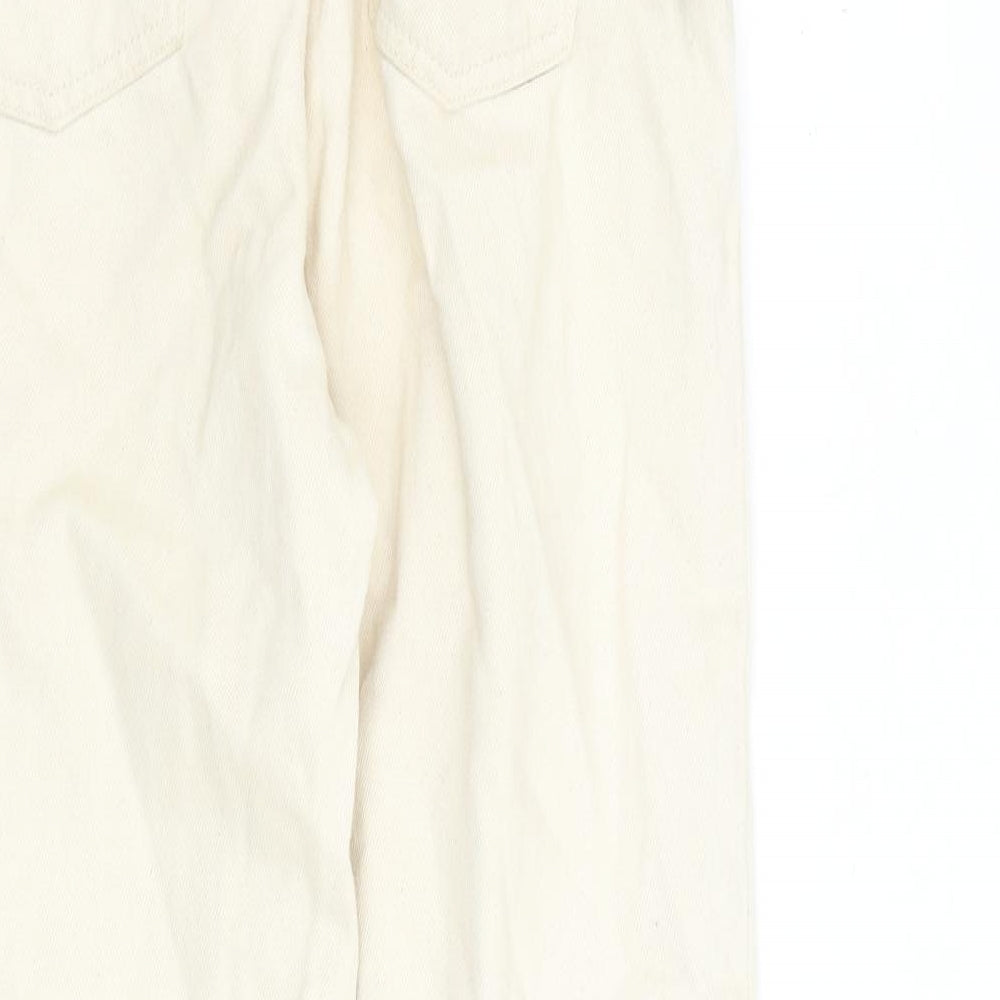 Cradle to Cradle Certified Womens Beige Cotton Boyfriend Jeans Size 6 L26 in Regular Zip