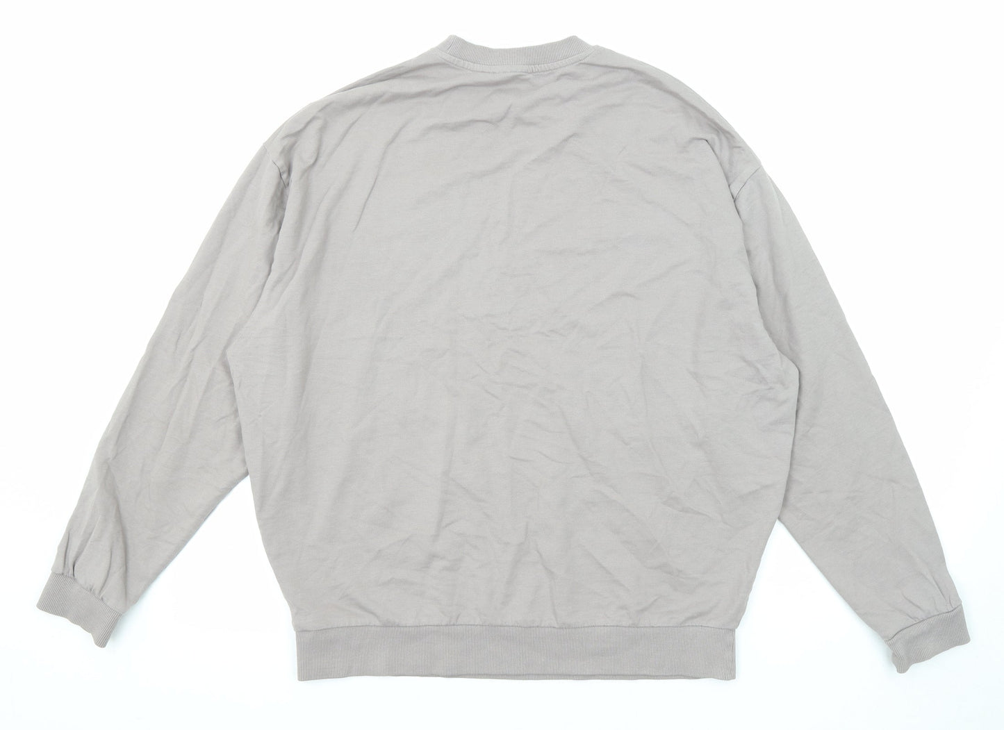 ASOS Mens Grey Cotton Pullover Sweatshirt Size M