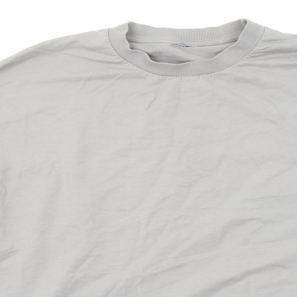 ASOS Mens Grey Cotton Pullover Sweatshirt Size M