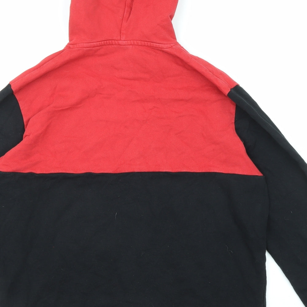 JACK & JONES Mens Black Cotton Pullover Hoodie Size XL