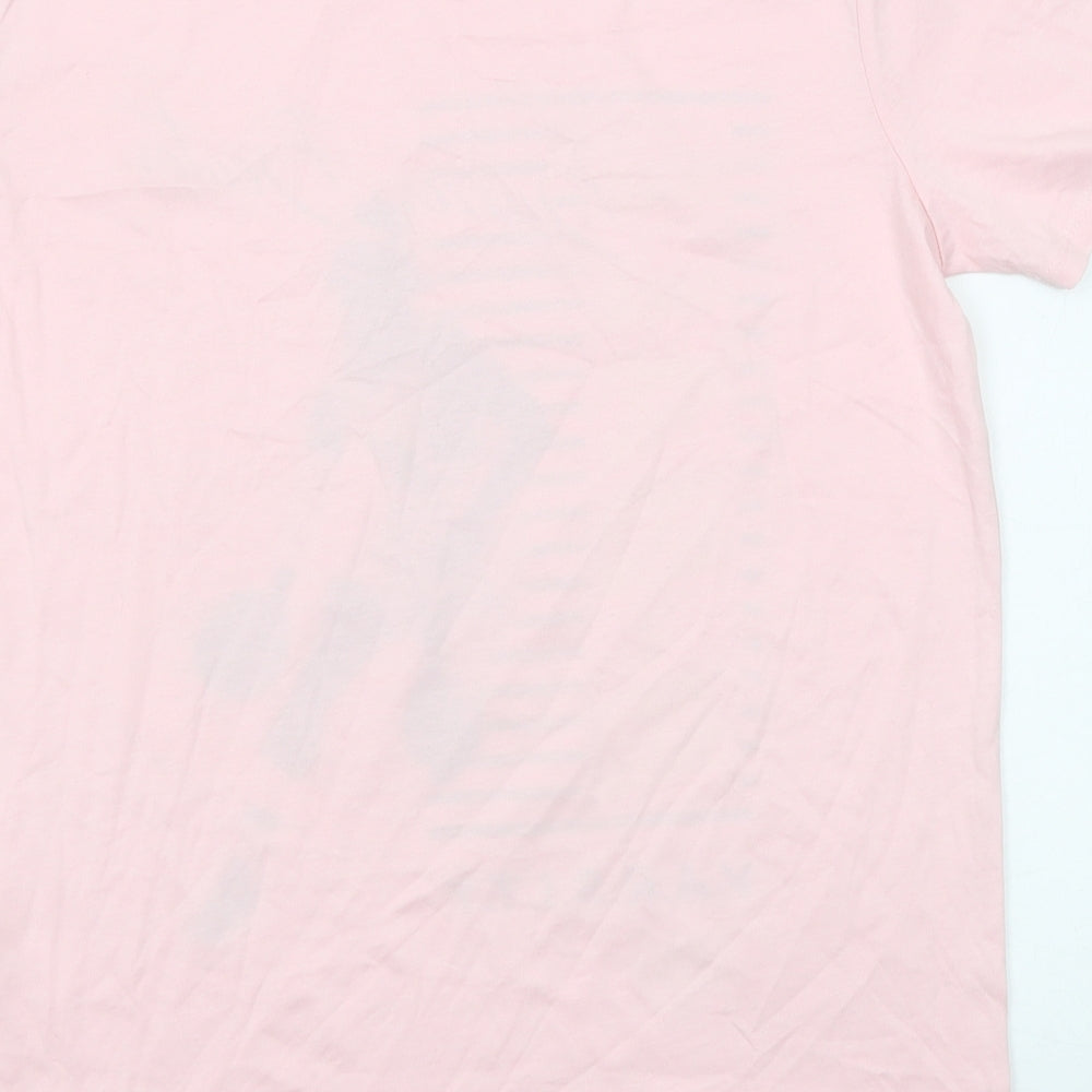 Marks and Spencer Boys Pink Cotton Basic T-Shirt Size 14-15 Years Crew Neck Pullover - B-Ball Buzzer Beater