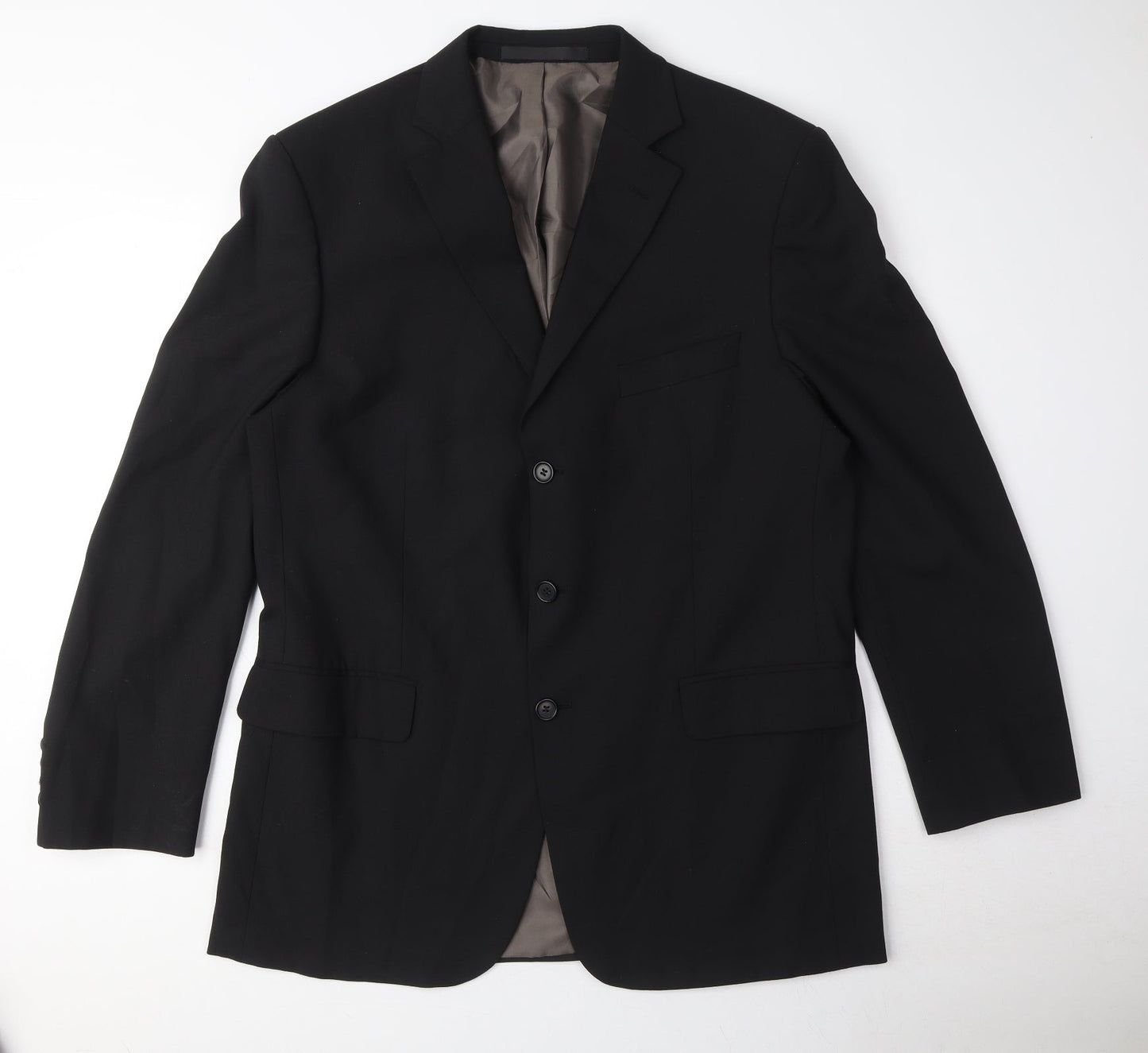 Marks and Spencer Mens Black Polyester Jacket Suit Jacket Size M Regular