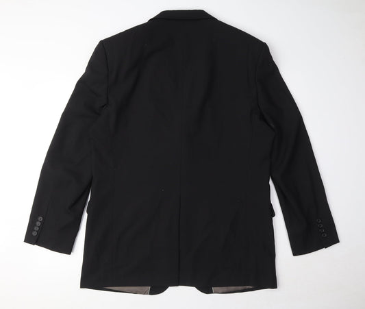 Marks and Spencer Mens Black Polyester Jacket Suit Jacket Size M Regular