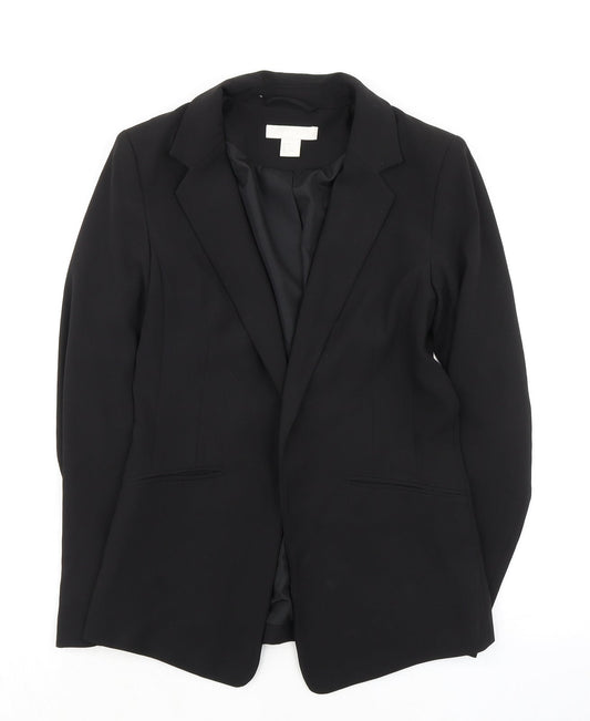 H&M Womens Black Jacket Blazer Size 6