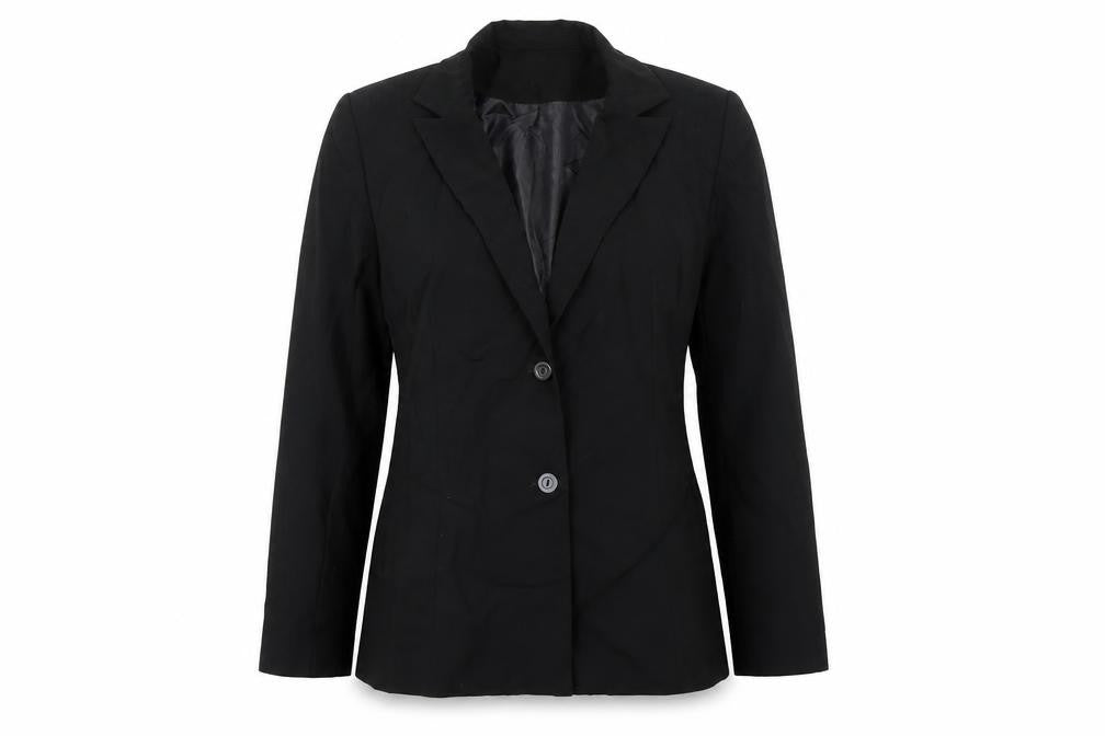 Liz Jordan Womens Black Jacket Blazer Size 10 Button