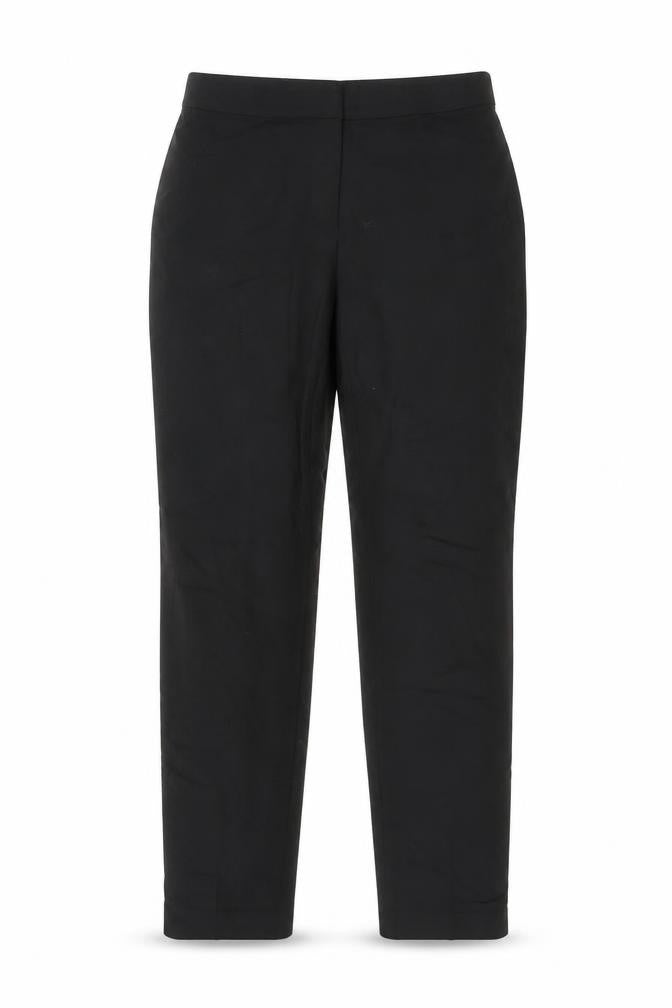 H&M Womens Black Cotton Dress Pants Trousers Size 12 L32 in Regular Zip
